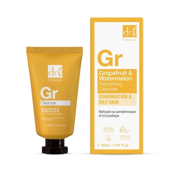 Dr. Botanicals Limpiador facial refrescante antiedad avanzado de pomelo y sandía, 30 ml. - Image 1