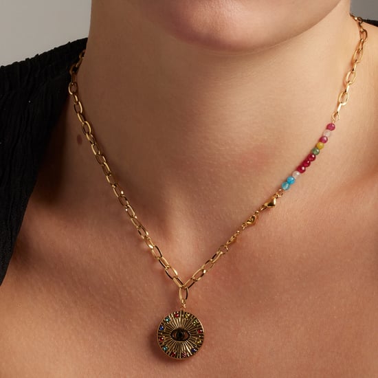 Collar Luxenter de Cristal Multicolor acabado en oro amarillo de 18K- Targey - Image 3
