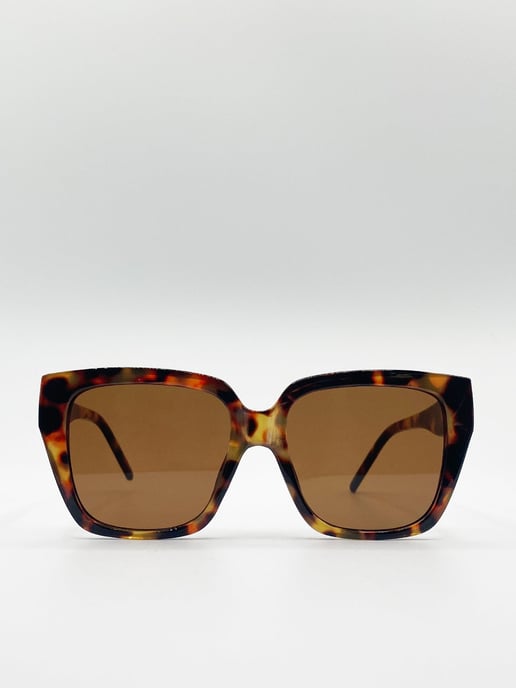 Plastic Frame Oversized Cat Eye Sunglasses - Image 4