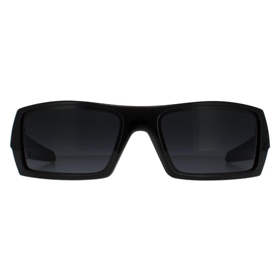 Gafas de sol Oakley Wrap para hombre en negro pulido y gris - Image 1