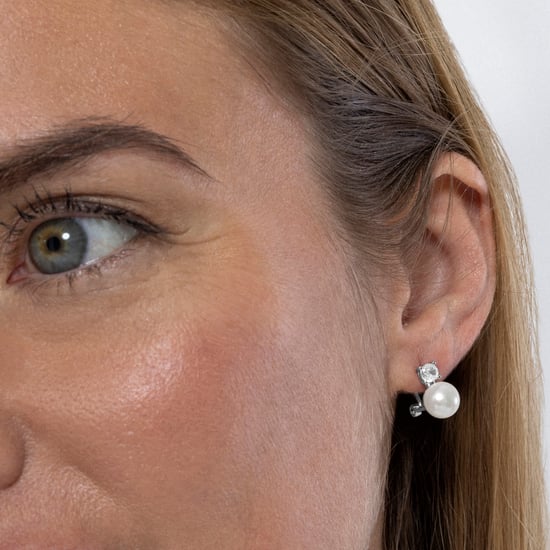 Pendientes Luxenter de Plata de Ley 925 con Perla Blanca acabados en rodio - Ohrun - Image 3