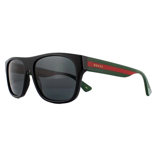 Gucci gafas de sol rectángulo Negro verde rojo gris - Image 2