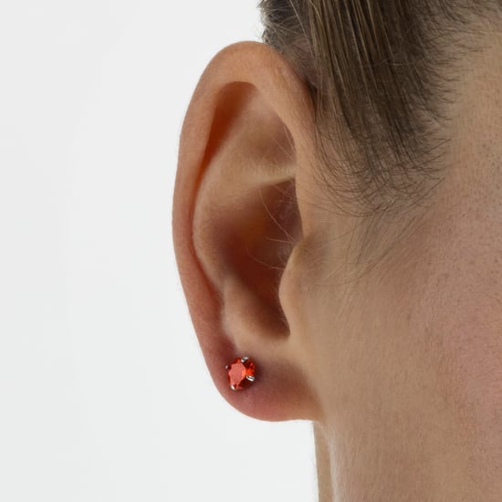 Pendientes Luxenter, yedia de plata de ley 925 y circonita rubí acabado baño rodio - Image 3