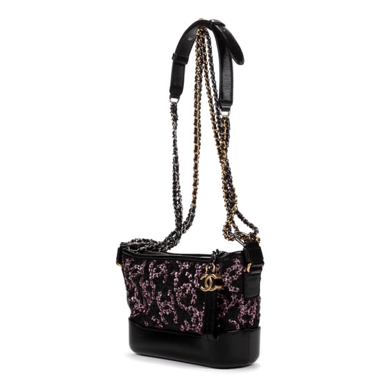 Chanel Gabrielle Sequins  en Negro Lienzo - Image 2