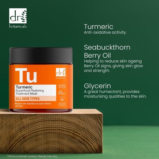 Dr. Botanicals Mascarilla de tratamiento antiedad reparadora con cúrcuma, superalimento, 60 ml - Image 2
