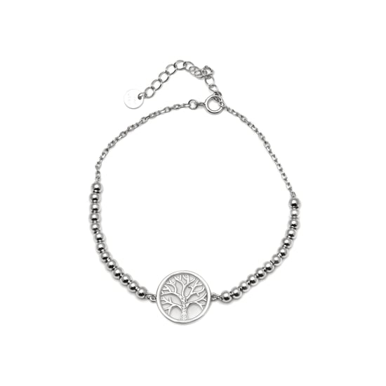 Pulsera Luxenter, arbol vida de plata de ley 925 y circonita brillante acabado baño rodio - Image 3