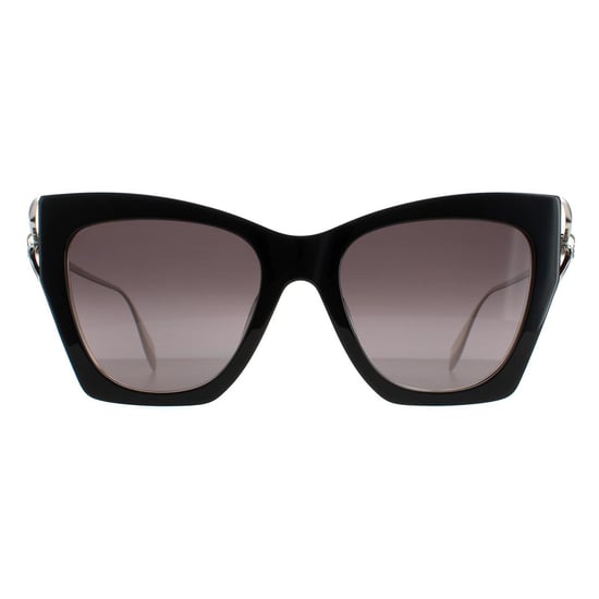 Alexander McQueen Cat Eye Señoras Negro Plata Gris Gradiente AM0375S - Image 1