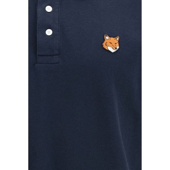 Camisa Polo de Algodón Azul Maison Kitsuné - Image 3