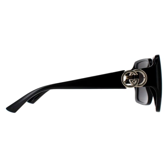Gucci Cuadrado Mujer Negro con Oro Gris GG1692S - Image 4