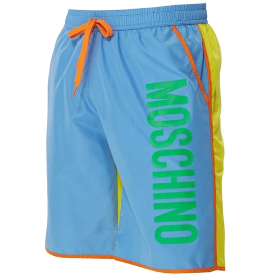 Moschino shorts de baño azules con bloques de color - Image 1