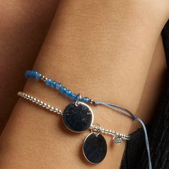 Pulsera Luxenter mi sol de plata de ley 925 y agata azul con acabado en baño de rodio - Image 4
