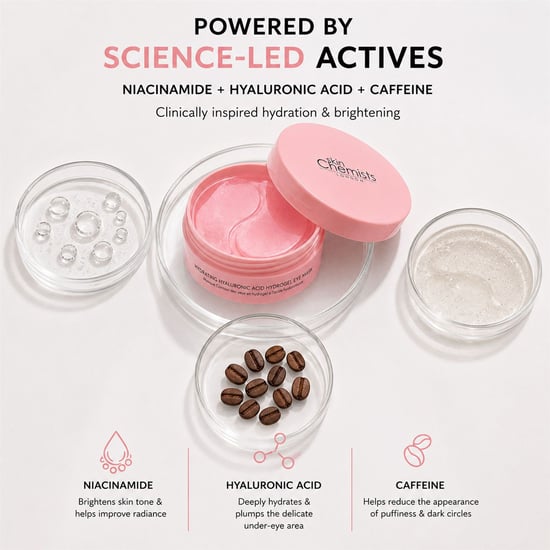 skinChemists Mascarilla de hidrogel hidratante antiedad con ácido hialurónico para el contorno de ojos (20 pares) - Image 2