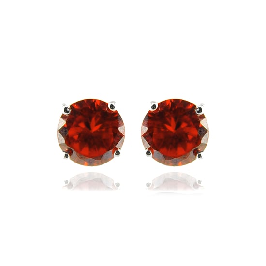 Pendientes Luxenter, yedia de plata de ley 925 y circonita rubí acabado baño rodio - Image 1