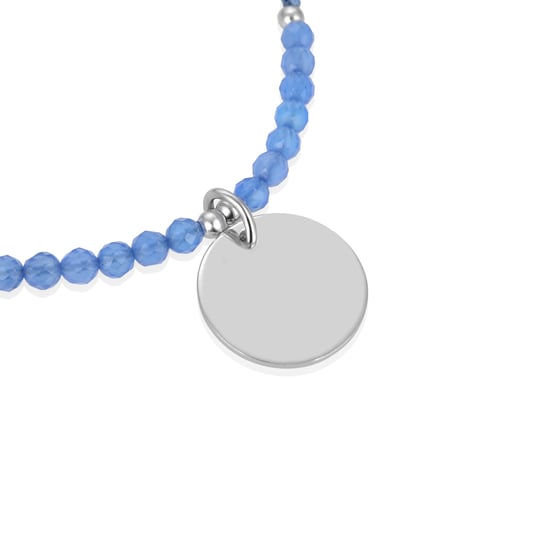 Pulsera Luxenter mi sol de plata de ley 925 y agata azul con acabado en baño de rodio - Image 5