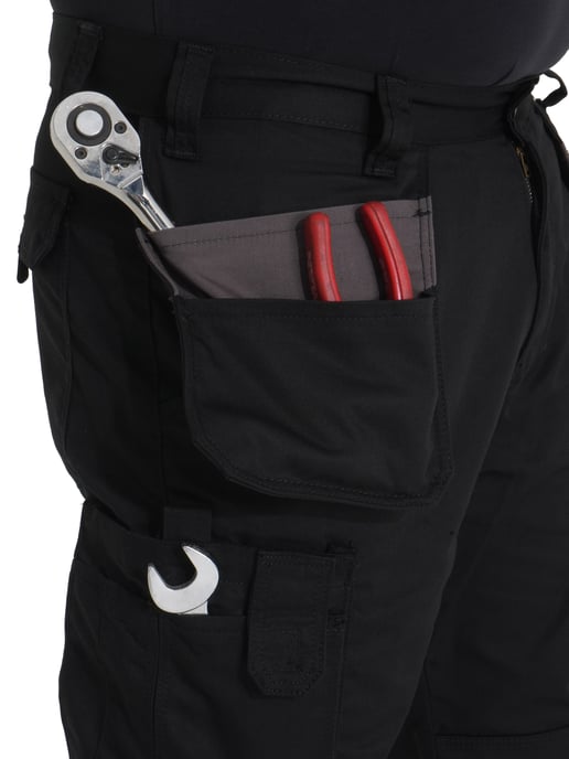 Kruze By Enzo | Pantalones de Trabajo Cargo para Hombre - Negro - Image 6
