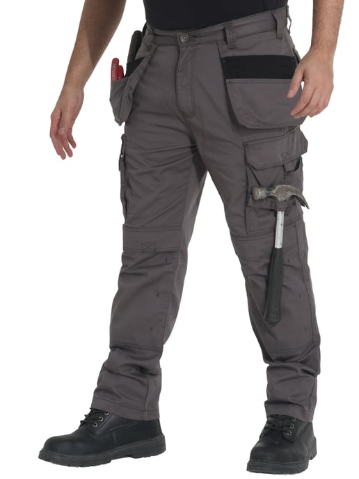 Kruze By Enzo | Pantalones de Trabajo Cargo para Hombre - Gris - Image 4