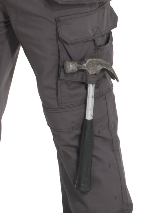 Kruze By Enzo | Pantalones de Trabajo Cargo para Hombre - Gris - Image 5