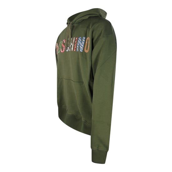 Sudadera Verde Con Capucha Y Logo Multicolor Bordado De Moschino - Image 2