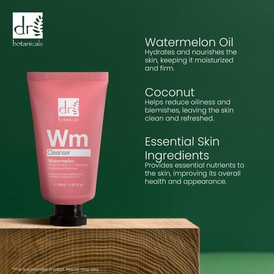 Dr. Botanicals Limpiador y desmaquillante 2 en 1 antiedad con extracto de sandía (superalimento) 30 ml - Image 2