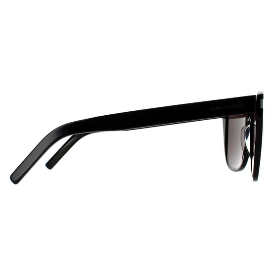 Gafas de sol cuadradas Saint Laurent para mujer en negro y gris ahumado - Image 4