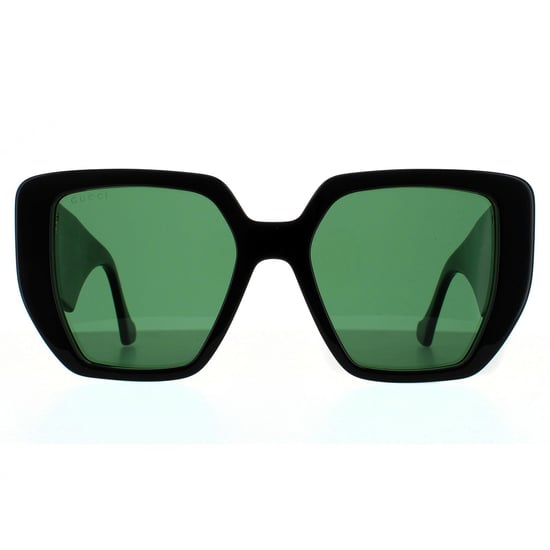 Gafas de Sol de Mujer Gucci Cuadradas Negros y Verdes con Remolinos Verdes - Image 1