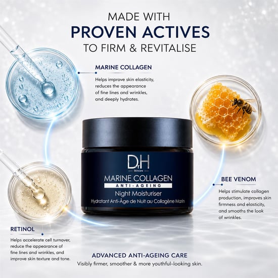 Dr H Crema hidratante de noche antiedad con colágeno marino 60 ml - Image 3