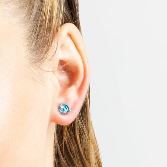 Pendientes Luxenter, otieno de plata de ley 925 y cuarzo hidrotermal topacio azul acabado baño oro 18K - Image 3