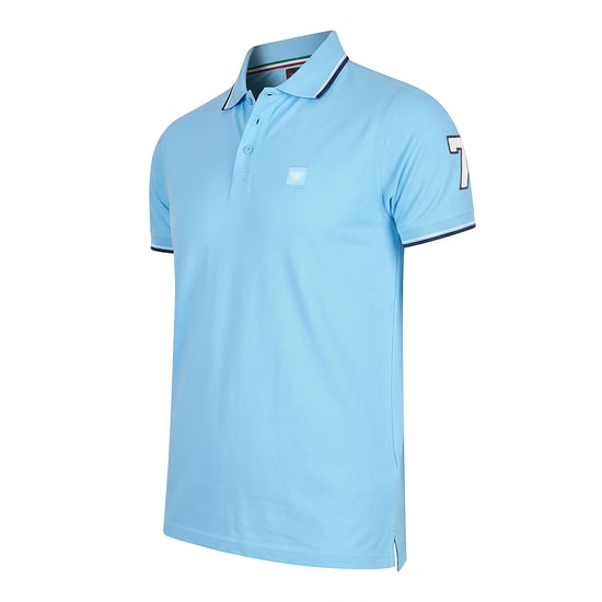 Cappuccino Italia Polo SS Polo Applique Pique Azul - Image 3