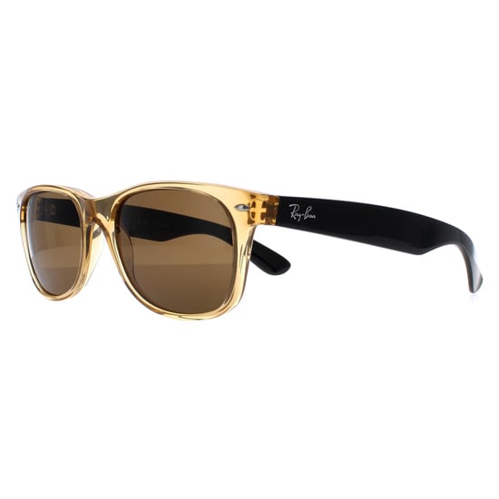 Ray-ban rectángulo unisex miel cristal marrón polarizado gafas de sol new wayfarer rb2132 - Image 2