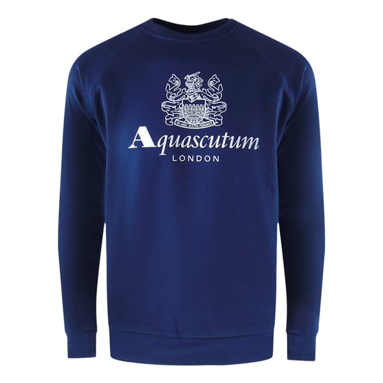 Conjunto De Pantalones Deportivos Azul Marino Con Cuello Redondo De La Vieja Escuela De Aquascutum - Image 2