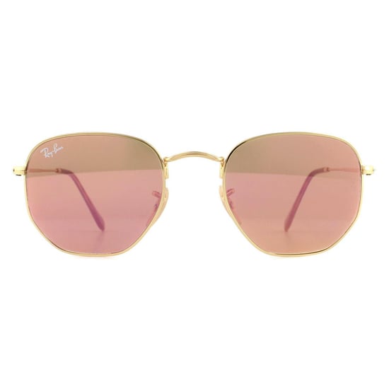 Ray-Ban Cuadrada Unisex Oro Cobre Flash Espejo RB3548N Hexagonal - Image 1