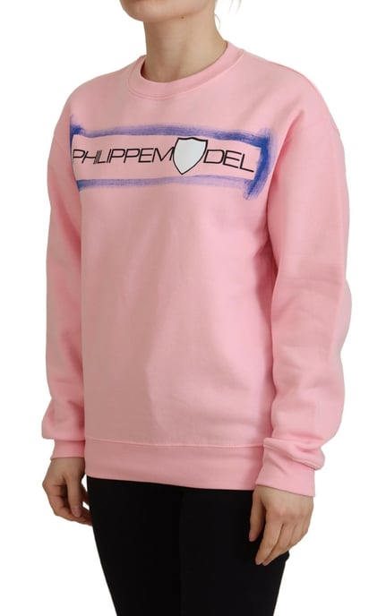 Sudadera rosa con cuello redondo - Image 2