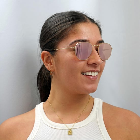 Gafas de sol Ray-Ban Hexagonal 3548N 001/Z2 Gold Copper Flash Mirror - Image 5