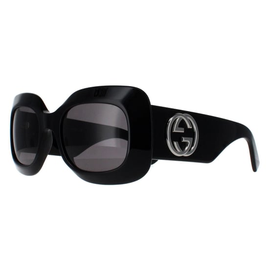 Gucci Cuadrado Mujer Negro con Gris Plata GG1695S - Image 2