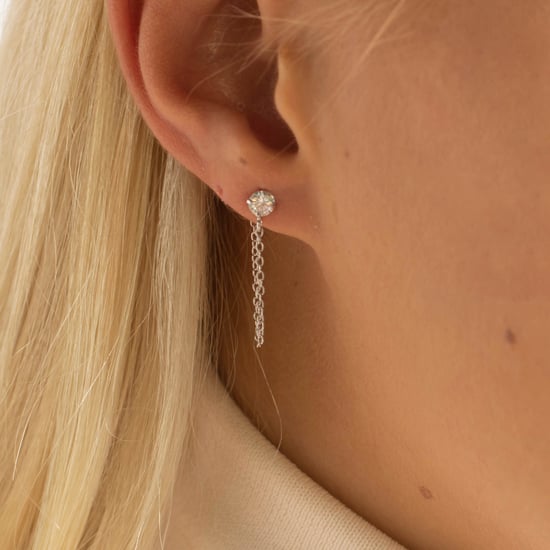 Pendientes Luxenter  de Plata de Ley 925 con Circonita Brillante acabados en rodio - Essential - Image 4