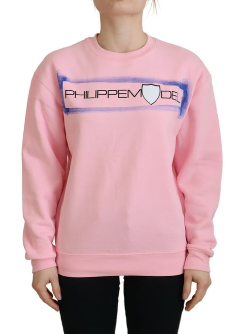 Sudadera rosa con cuello redondo - Image 1