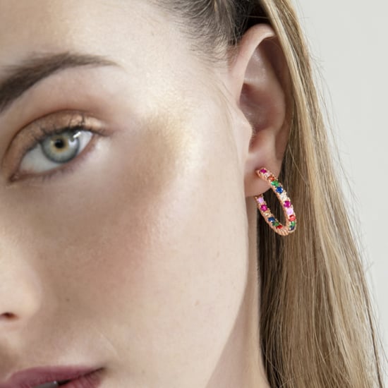 Pendientes Luxenter  de Plata de Ley 925 con Circonita Multicolor acabados en oro rosa de 18K - Vyamba - Image 4