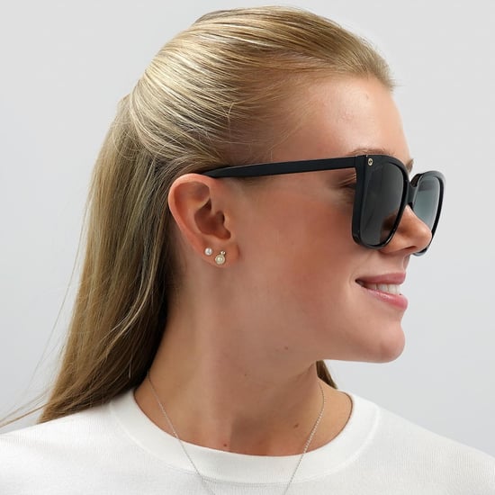 Gafas de sol cuadradas Gucci para mujer en negro y gris degradado - Image 3