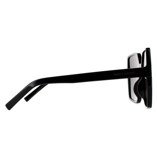 Gafas de sol cuadradas para mujer en negro y gris de Saint Laurent - Image 4