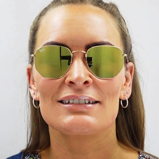 Gafas de sol Ray-Ban Hexagonal 3548N 001/9O Gold Light Blue Gradient Mirror - Image 5