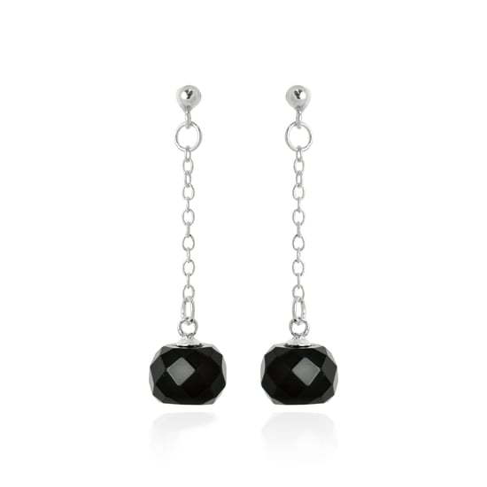 Pendientes Luxenter, kiarik de plata de ley 925 y onix acabado baño rodio - Image 1