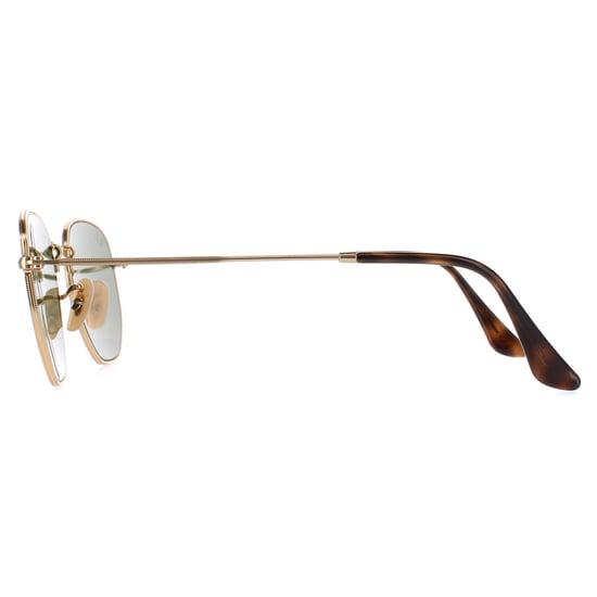 Gafas de sol Ray-Ban Hexagonal 3548N 001/9O Gold Light Blue Gradient Mirror - Image 3