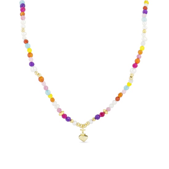 Collar Luxenter de Plata de Ley 925 con Cristal Multicolor acabado en oro amarillo de 18K - Nymox - Image 1