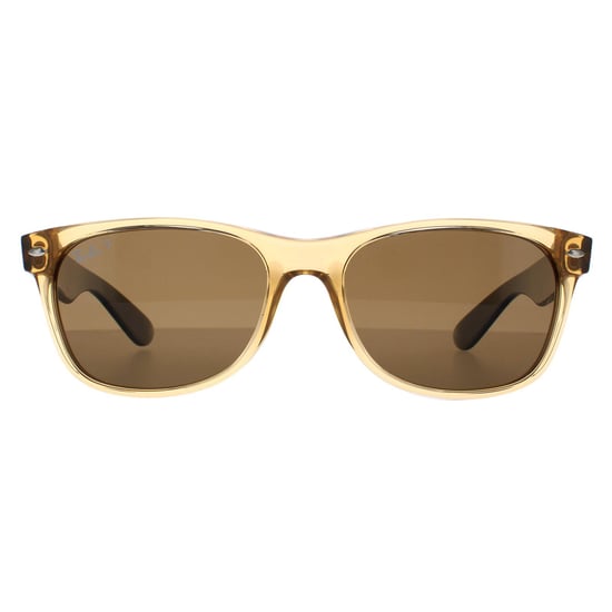 Ray-ban rectángulo unisex miel cristal marrón polarizado gafas de sol new wayfarer rb2132 - Image 1
