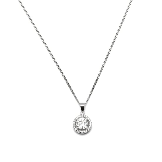 Collar Luxenter, gema de leyenda de plata de ley 925 y circonita brillante con acabado en baño de rodio - Image 1