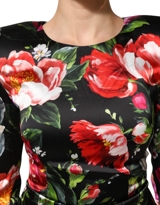Vestido con Estampado Floral y Hombros Almidonados - Image 4