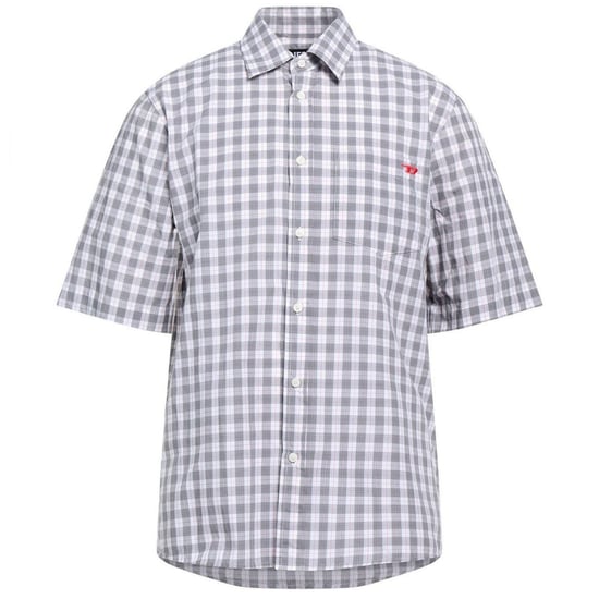 Camisa gris de manga corta a cuadros de Diesel - Image 1