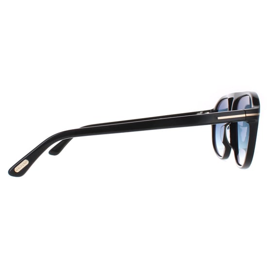 Tom Ford 0447 Jacob 01P Gafas de sol Negro Brillante Azul d�grad� - Image 4