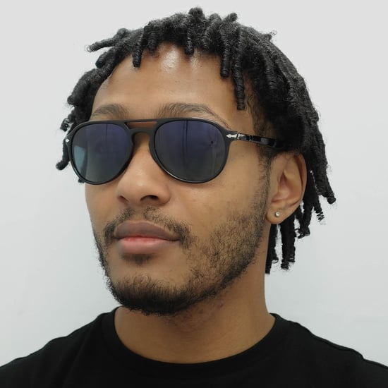 Gafas de sol polarizadas Persol Aviador Unisex Negro Azul Gradiente - Image 6