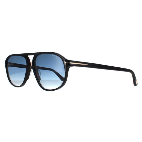 Tom Ford 0447 Jacob 01P Gafas de sol Negro Brillante Azul d�grad� - Image 2